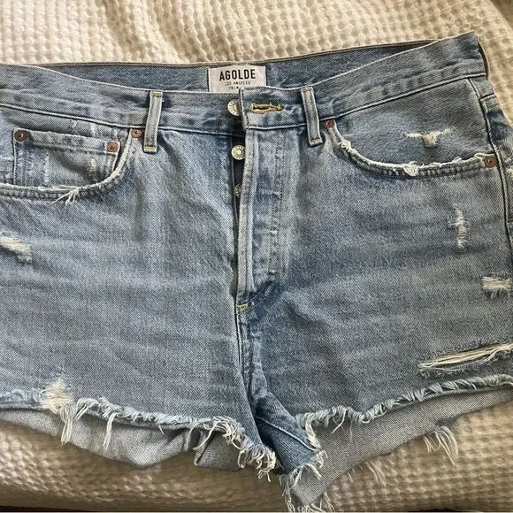 AGOLDE Parker vintage Jean shorts Festival Denim size 28 - Picture 11 of 15